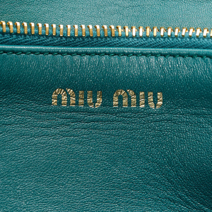 Miu Miu Nappa Quilted Shoulder Bag Laguna 8 of 12