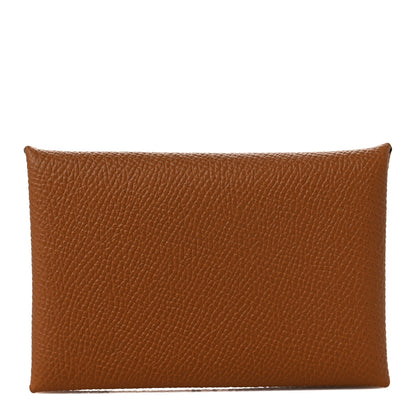 Hermes Epsom Calvi Card Case Gold 1 of 6