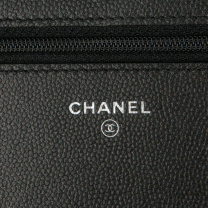 Chanel Caviar Quilted Boy Wallet On Chain WOC So Black 5 of 7