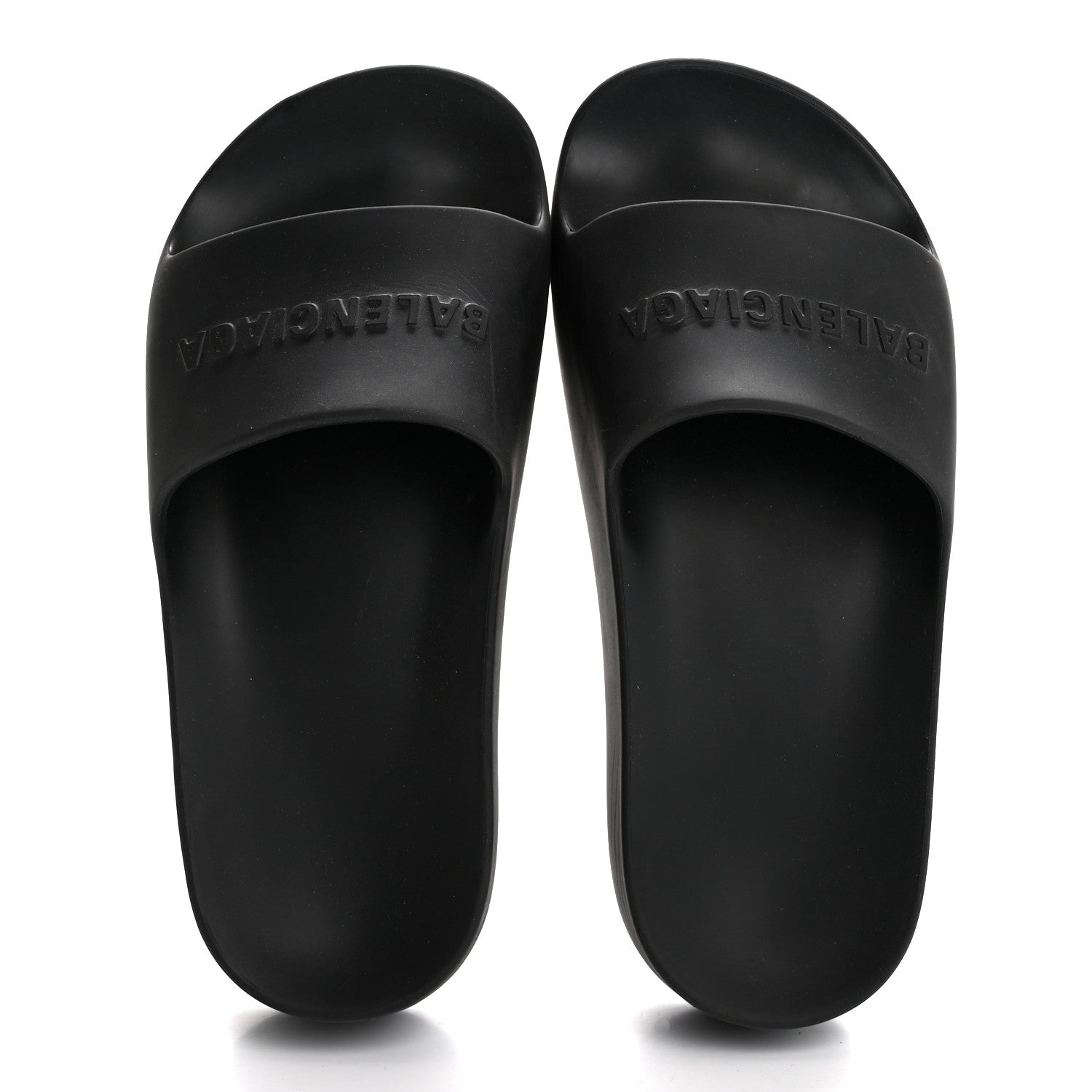 Balenciaga Rubber Chunky Platform Slide Sandals 35 Black 2 of 8