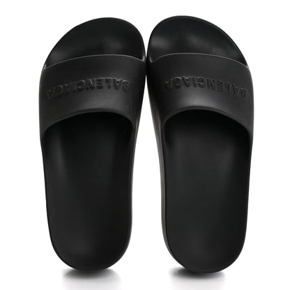 Balenciaga Rubber Chunky Platform Slide Sandals 35 Black 2 of 8