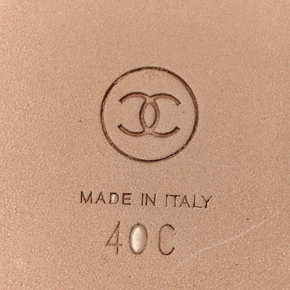 Chanel Calfskin Pearl CC Loafers 40 Black 6 of 9