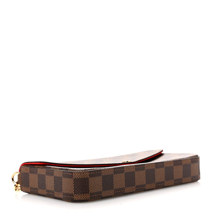 Louis Vuitton Damier Ebene Pochette Felicie Chain Wallet 5 of 11