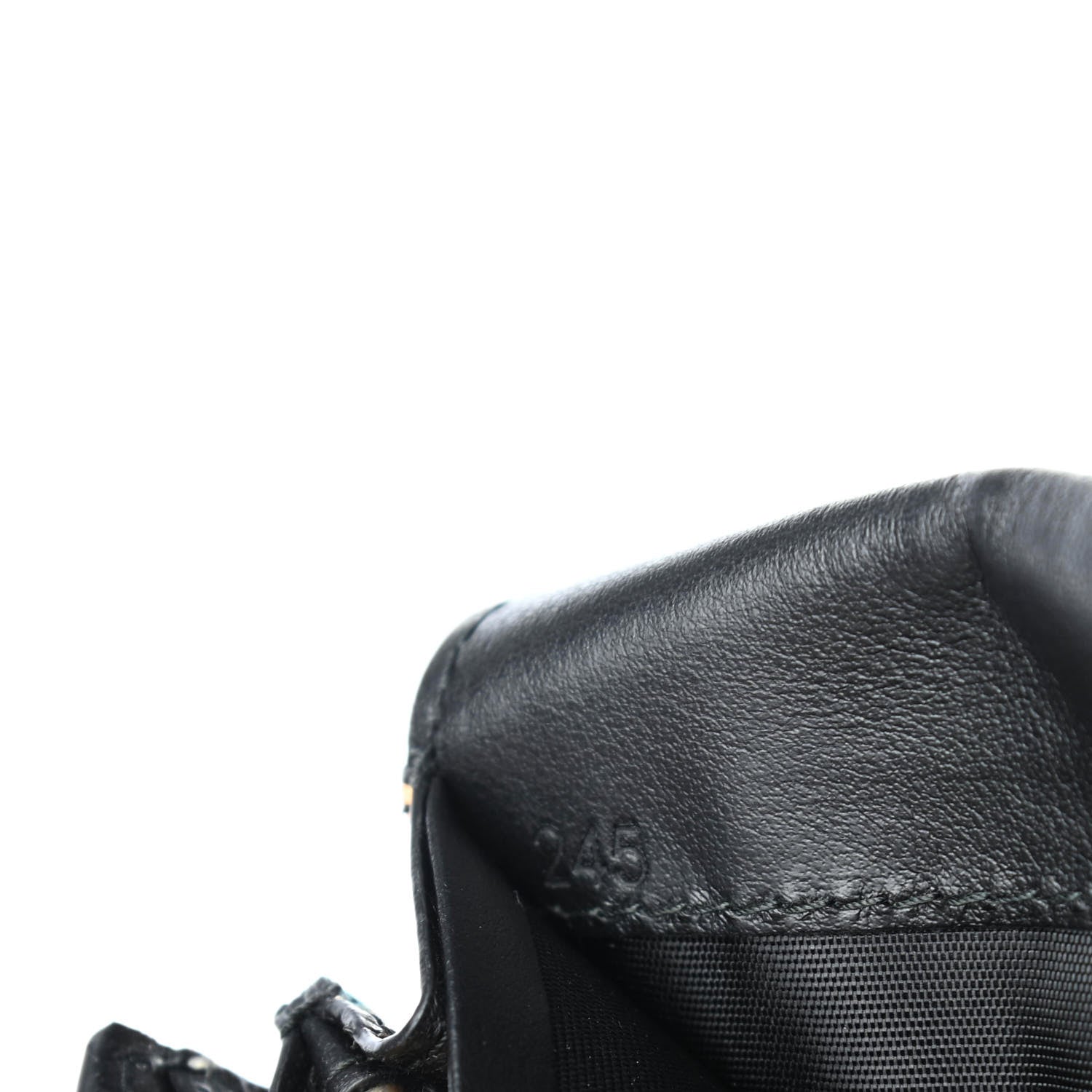 Miu Miu Goatskin Madras Cat Wallet Black 8 of 9