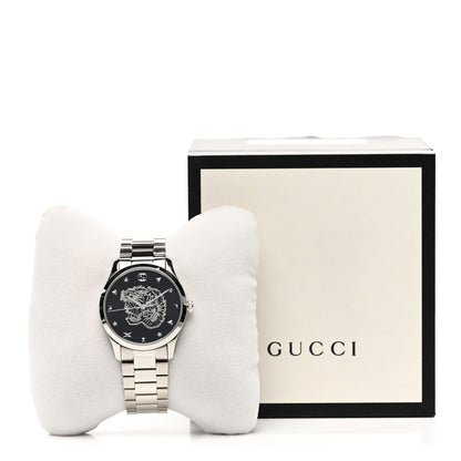 Gucci Stainless Steel 38mm G-Timeless Charm Quartz Watch Black 5 of 5