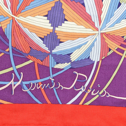 Hermes Cashmere Silk l' Art Du Temari Shawl 140 4 of 7