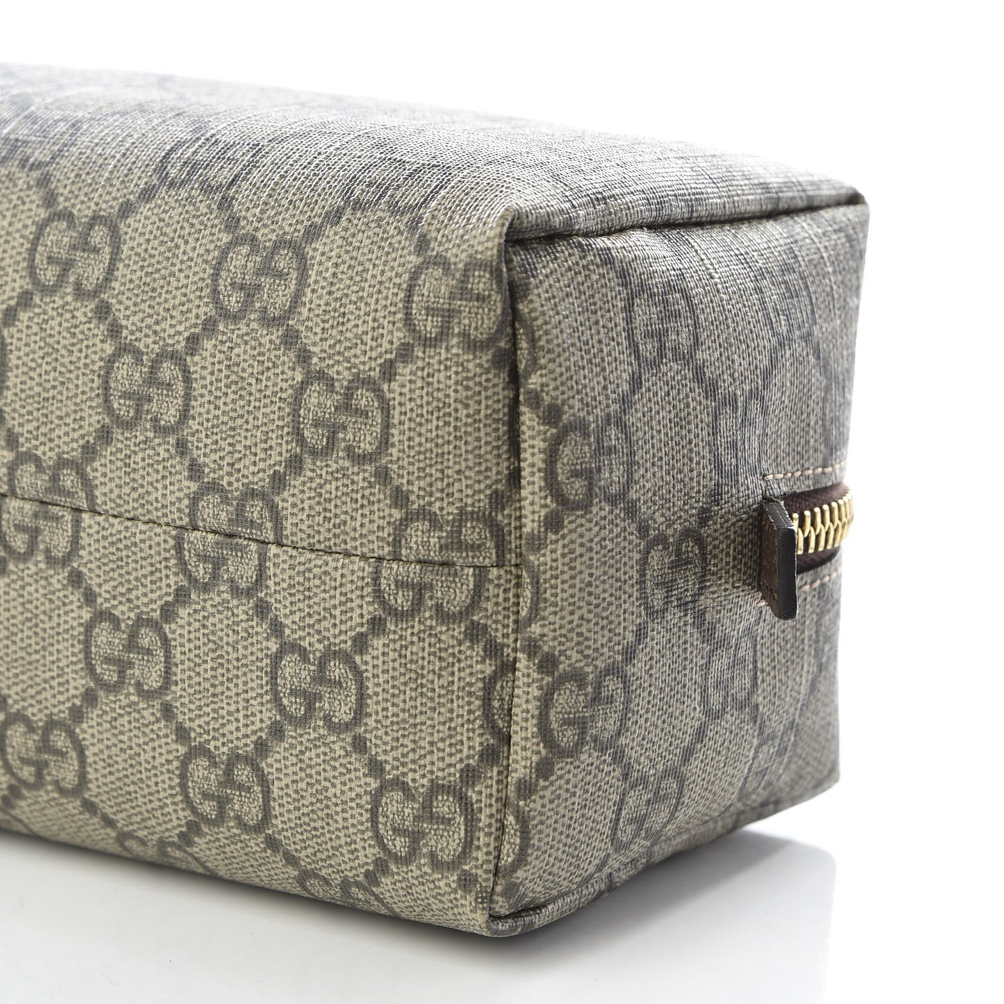 Soft GG Supreme Monogram Calfskin Medium Ophidia Cosmetic Case Beige Ebony New Acero