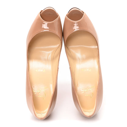 Christian Louboutin Patent New Very Prive 120 Pumps 38.5 Nude 2 of 9