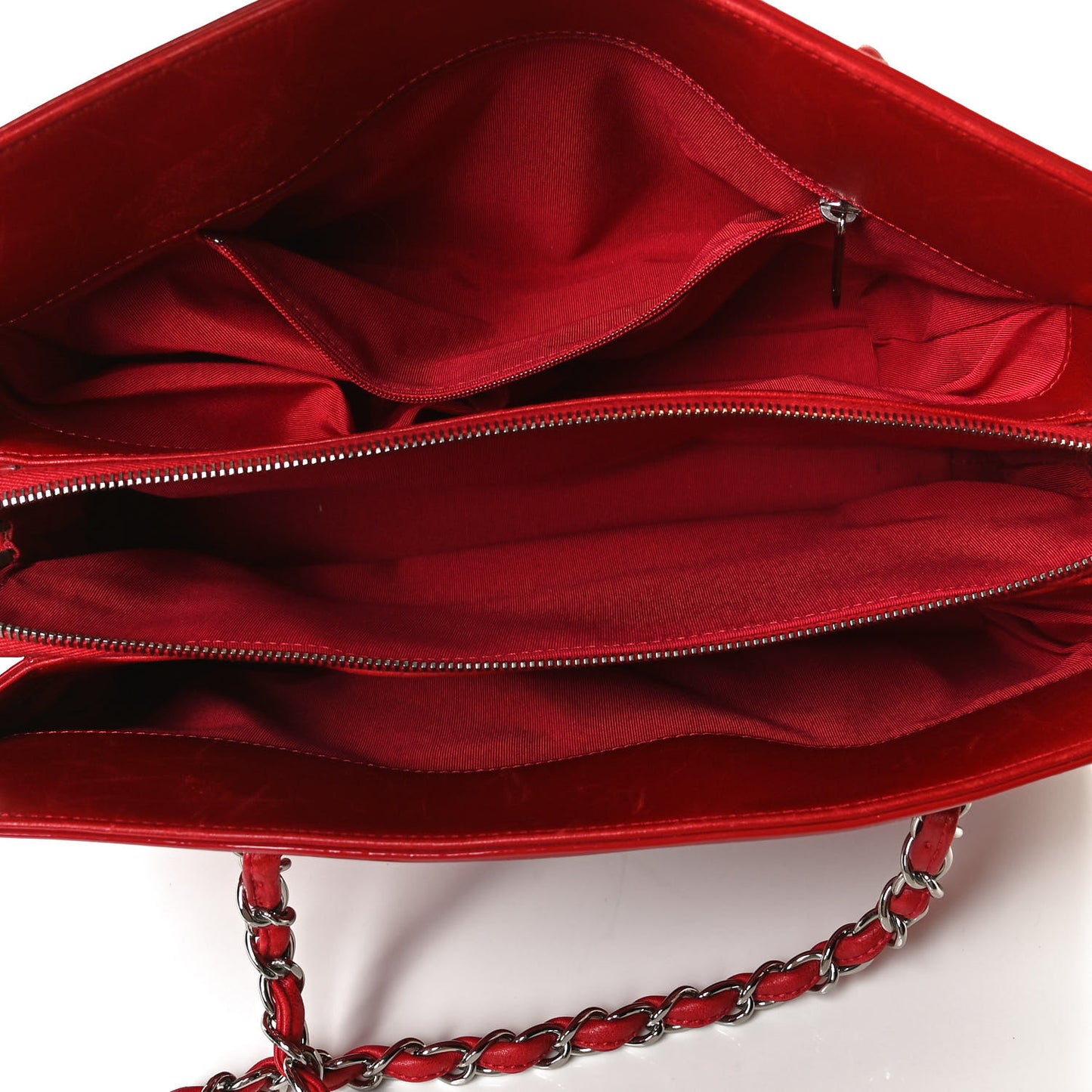 Vinyl Lipstick Ligne Tote Red