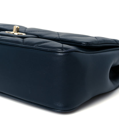 Chanel Lambskin Quilted Easy Carry Flap Navy 11 of 12