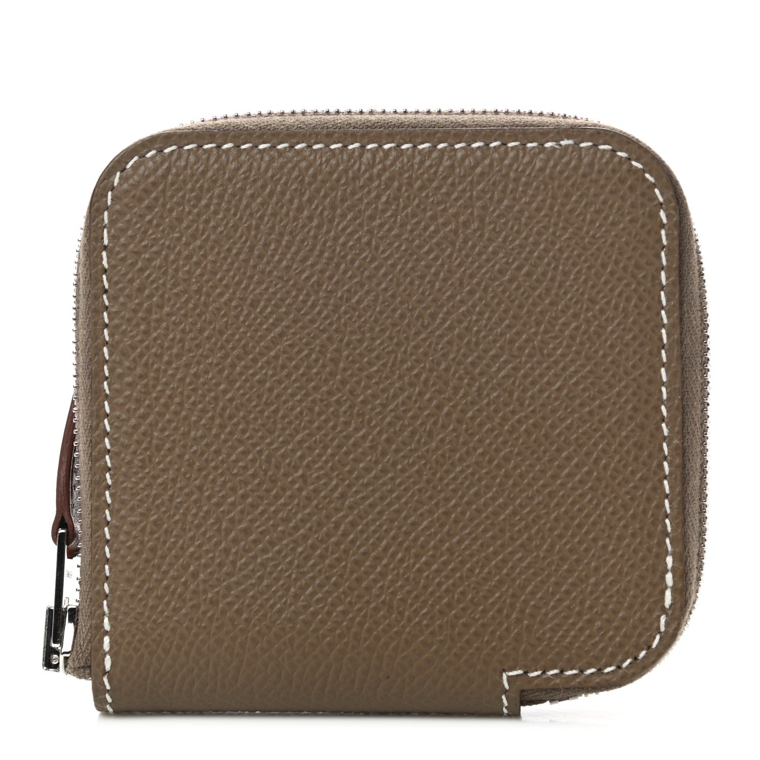 Hermes Epsom Silk'in Coin Purse Etoupe 1 of 7