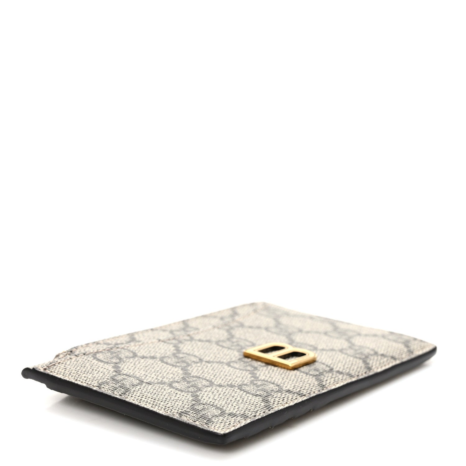 Gucci X BALENCIAGA GG Supreme Monogram Zip Card Case Beige Ebony 4 of 7