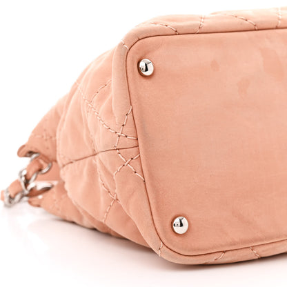 Chanel Iridescent Calfskin Quilted Small Sea Hit Tote Light Pink 10 of 16