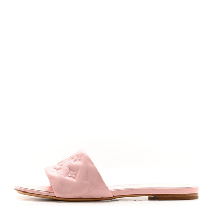 Louis Vuitton Lambskin Embossed Monogram Revival Flat Mules 41 Rose Clair 1 of 9