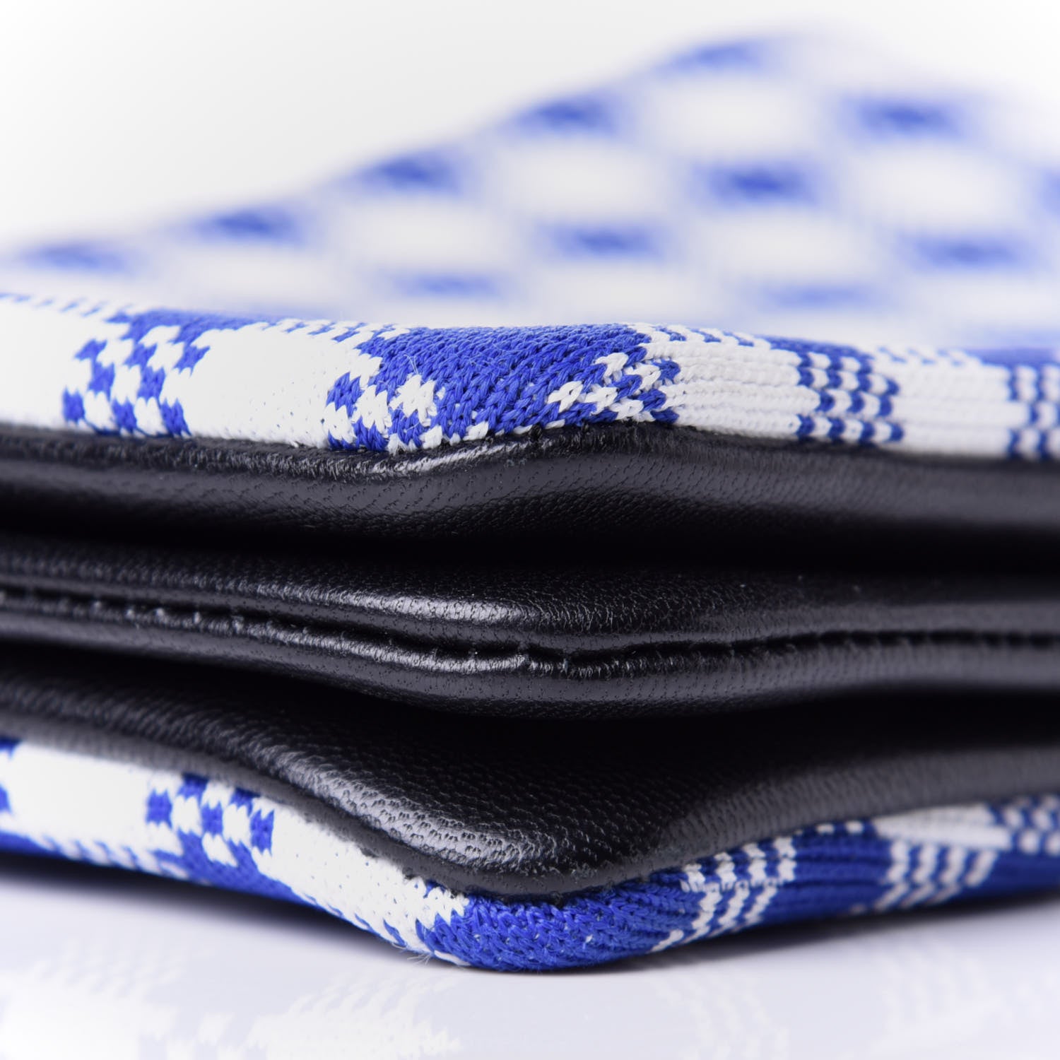 Celine Gingham Lambskin Small Trio Crossbody Bag Cobalt 11 of 12