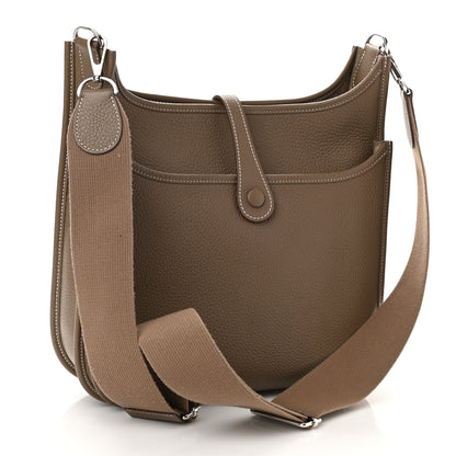 Hermes Taurillon Clemence Evelyne III PM Etoupe 3 of 11