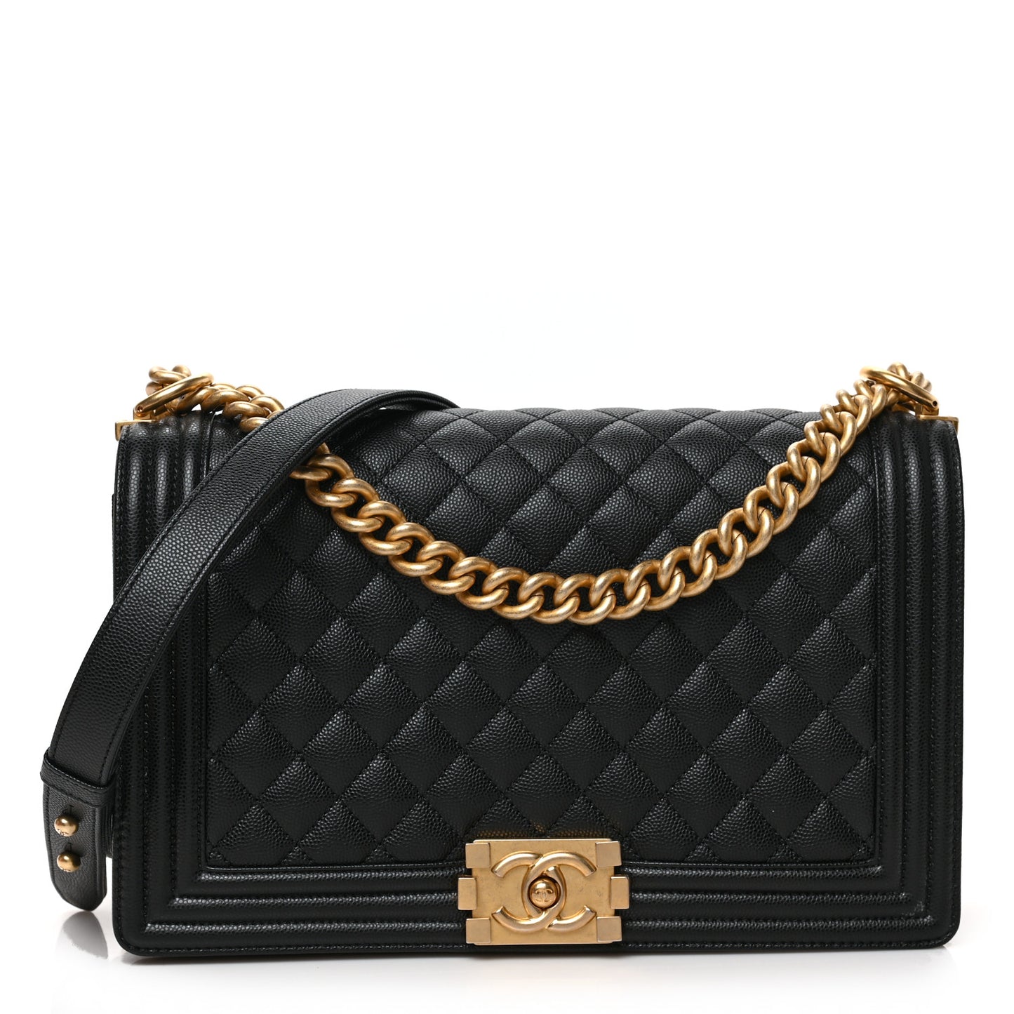 Caviar Quilted New Medium Boy Flap Black