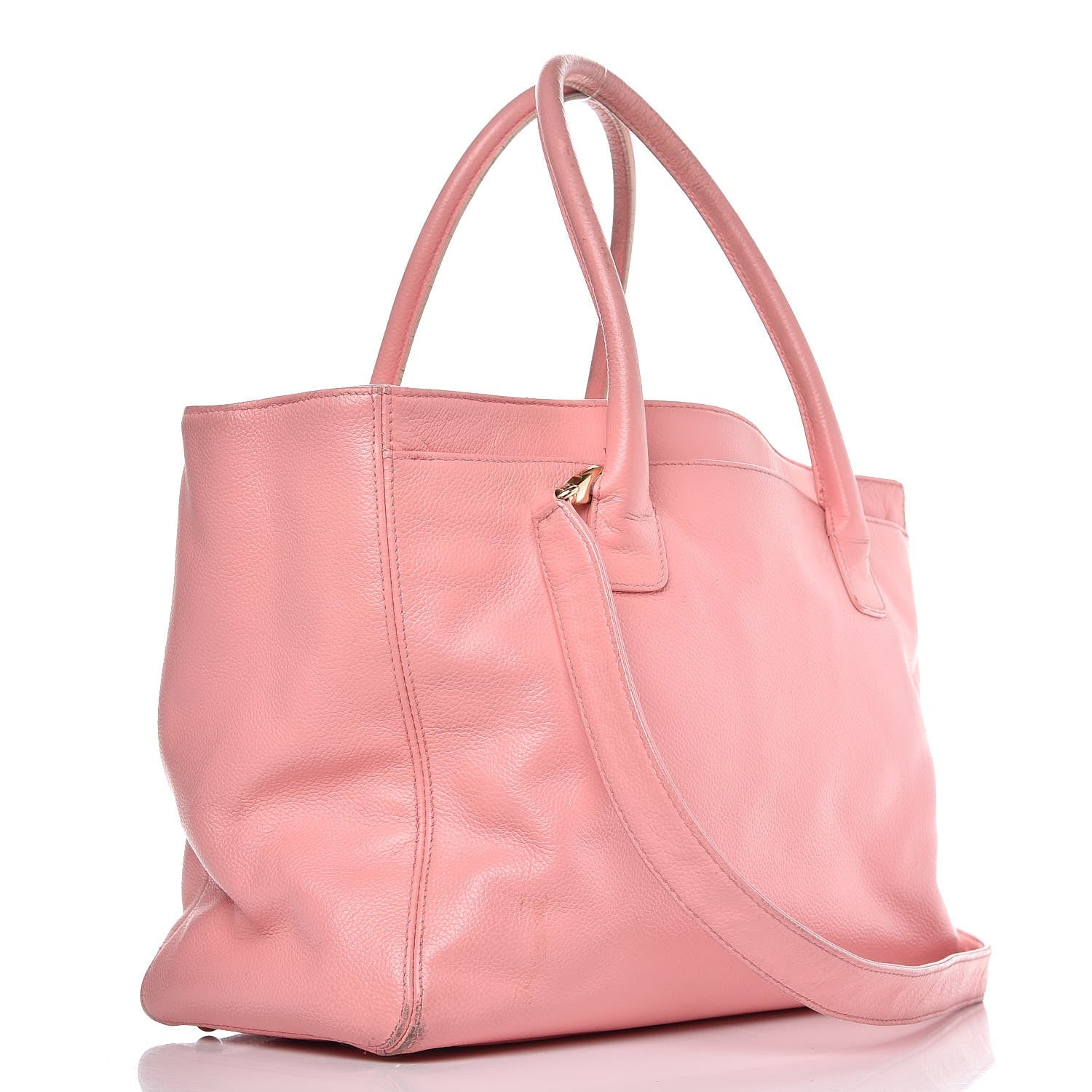 Chanel Calfskin Cerf Shopper Tote Pink 4 of 20