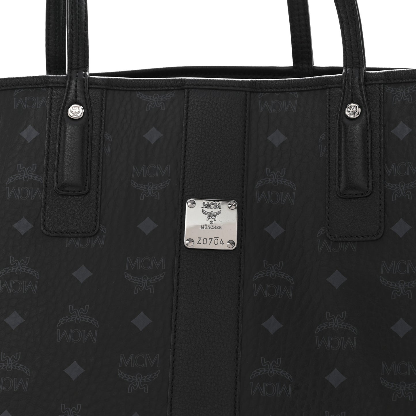 Visetos Medium Liz Reversible Shopper Tote Black