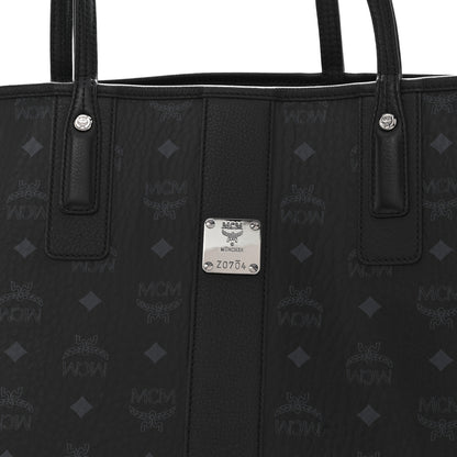 MCM Visetos Medium Liz Reversible Shopper Tote Black 10 of 16