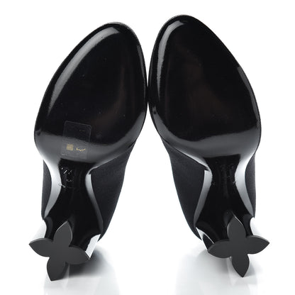 Louis Vuitton Stretch Fabric LV Black Heart Sock Ankle Boots 39 Black 5 of 6