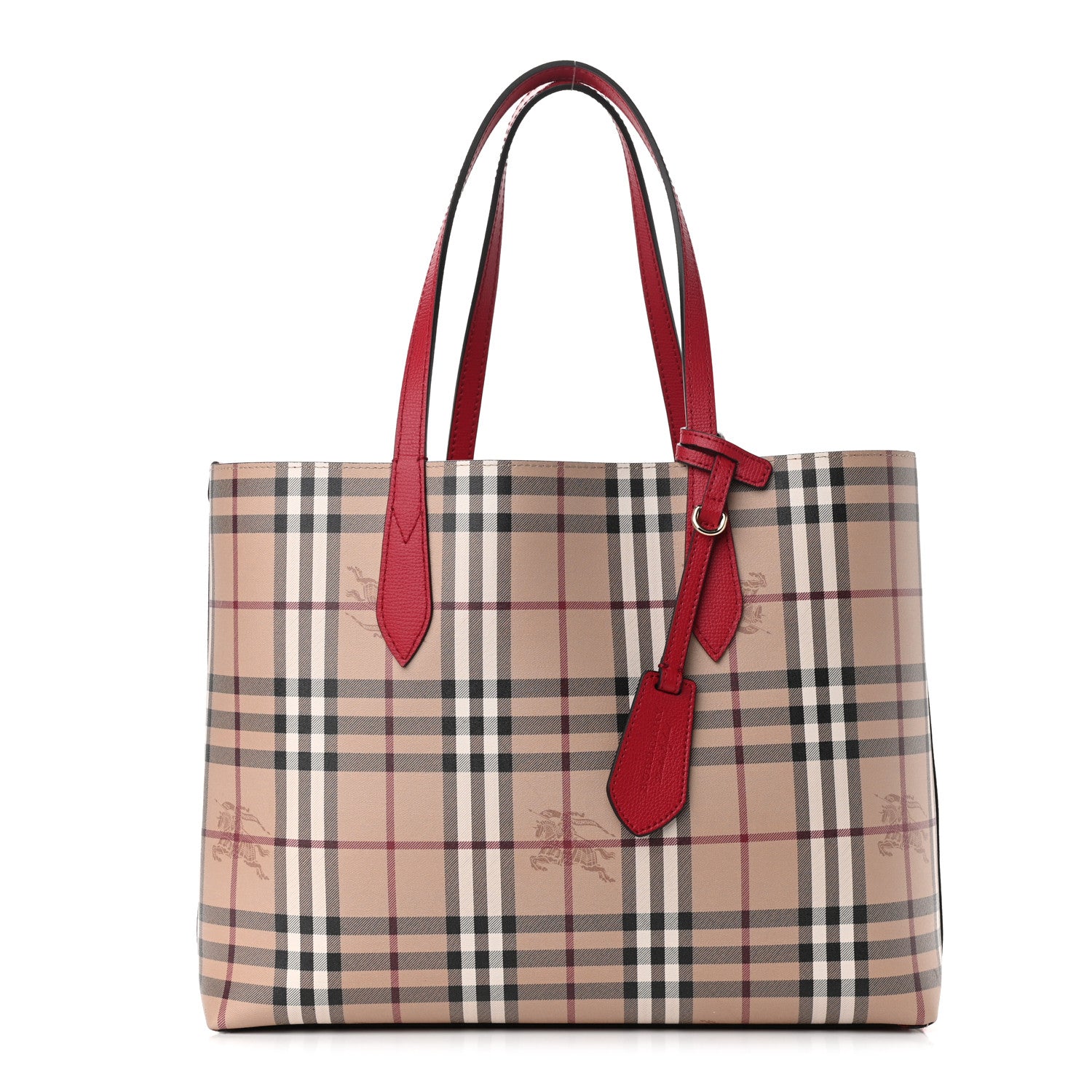 Burberry Haymarket Check Medium Reversible Tote Red 1 of 18