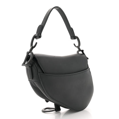 Christian Dior Ultra Matte Calfskin Mini Saddle Bag Black 3 of 12