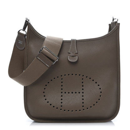 Hermes Taurillon Clemence Evelyne III PM Etoupe 1 of 11