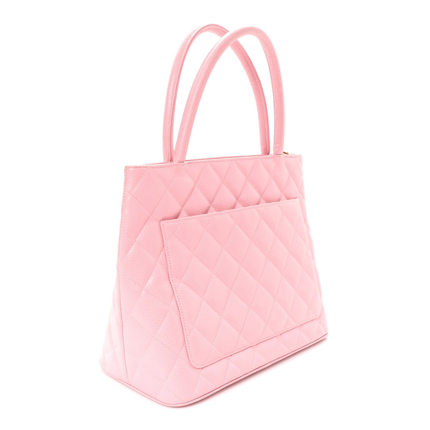 Caviar Quilted Medallion Tote Light Pink