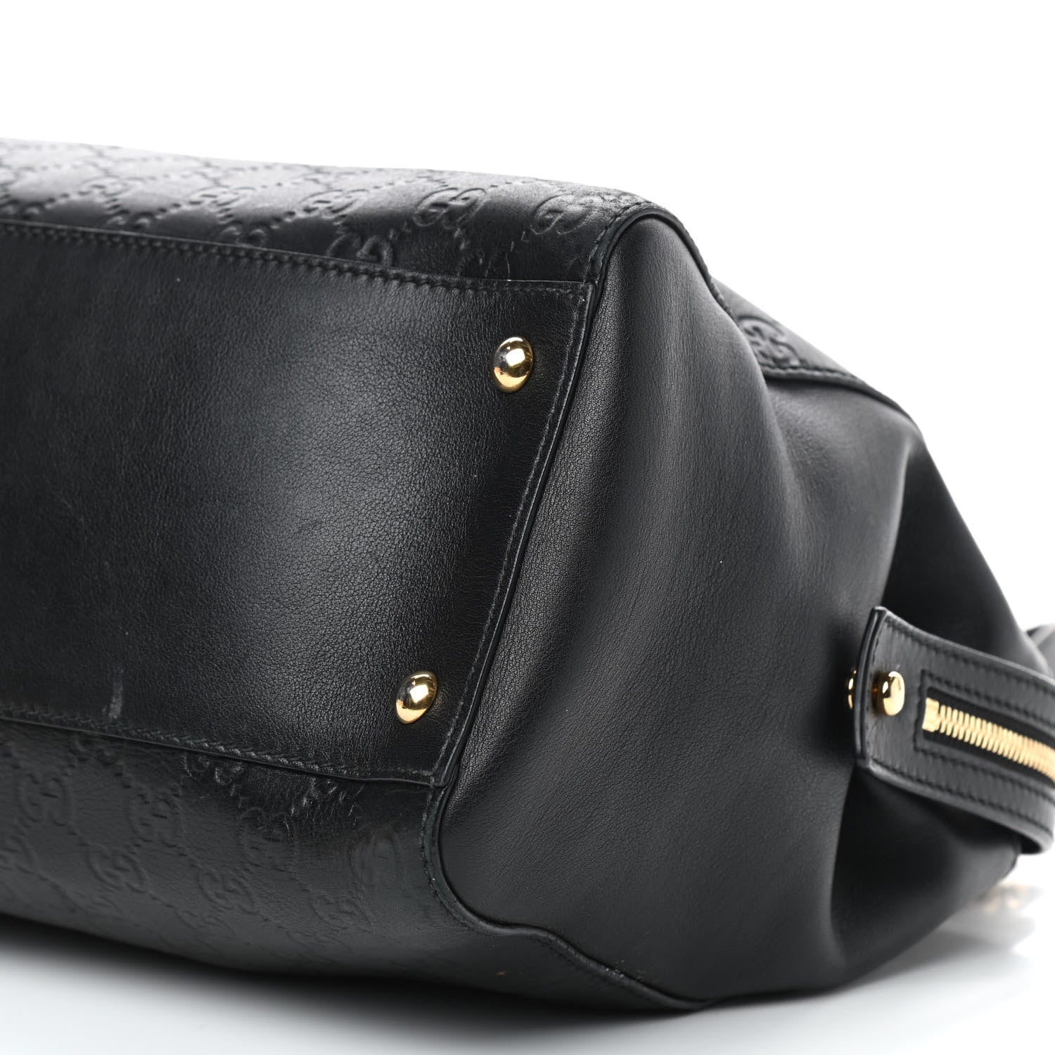 Gucci Guccissima Signature Large Shoulder Tote Bag Black 10 of 10