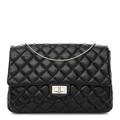 Chanel Iridescent Lambskin Quilted Snake Chain 2.55 Reissue Flap Black 1 of 11