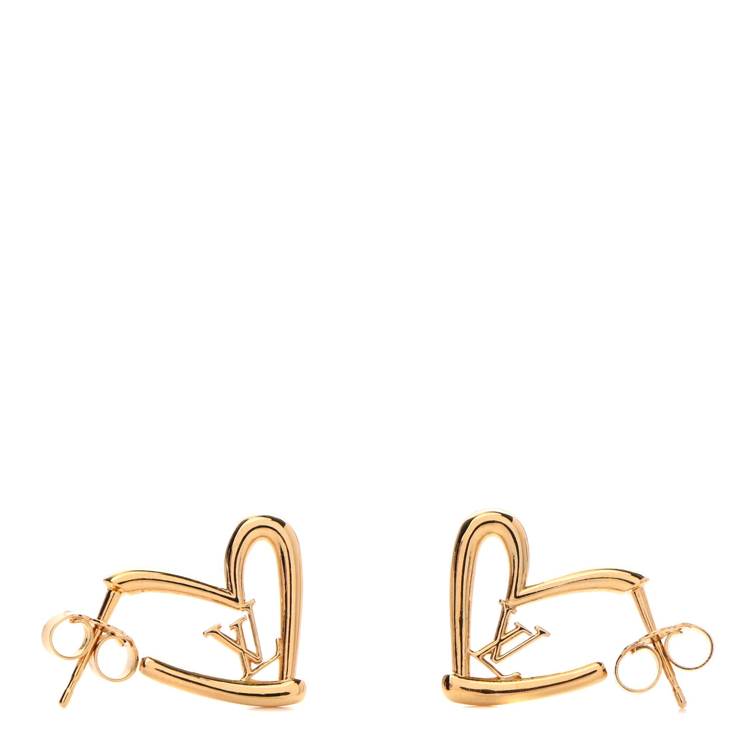 Louis Vuitton Fall In Love Heart Earrings PM Gold 1 of 4