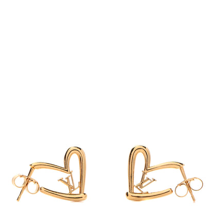 Louis Vuitton Fall In Love Heart Earrings PM Gold 1 of 4