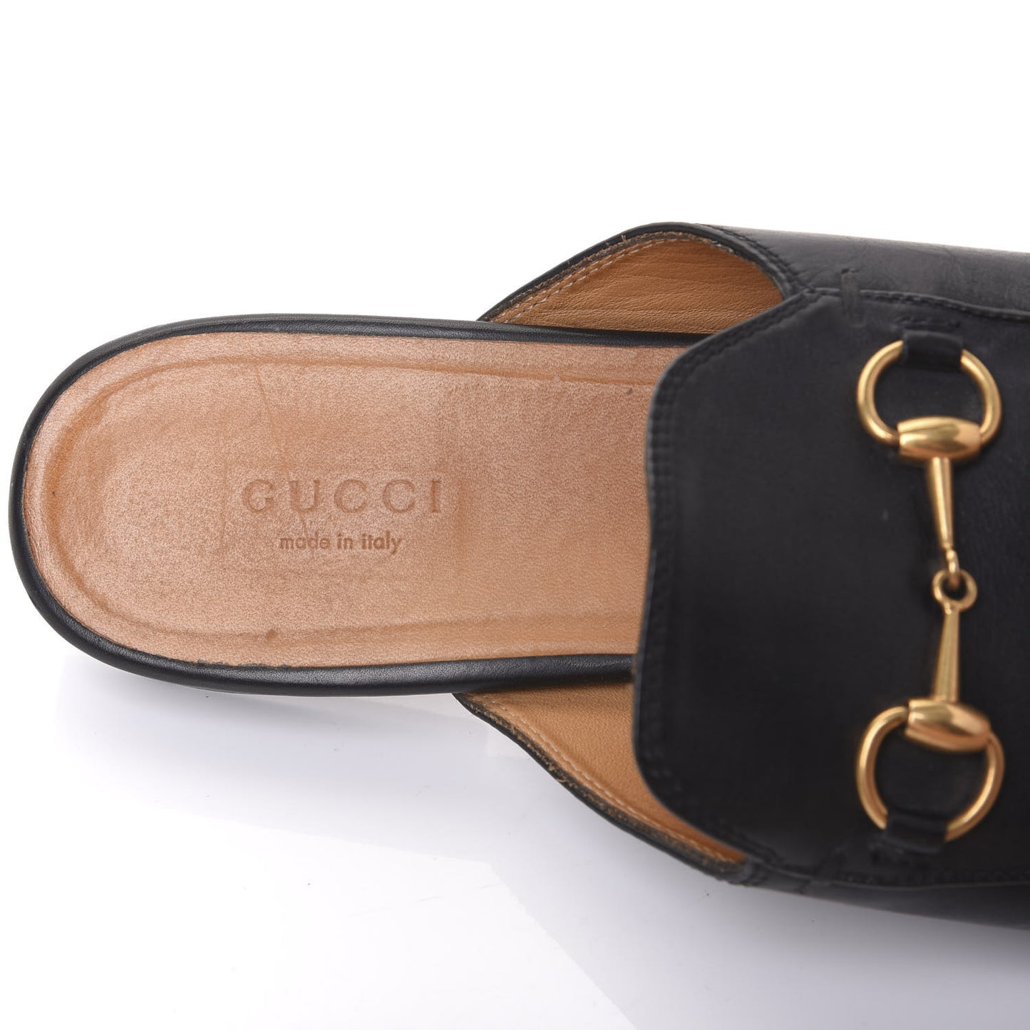 Calfskin Womens Princetown Slippers 38.5 Black