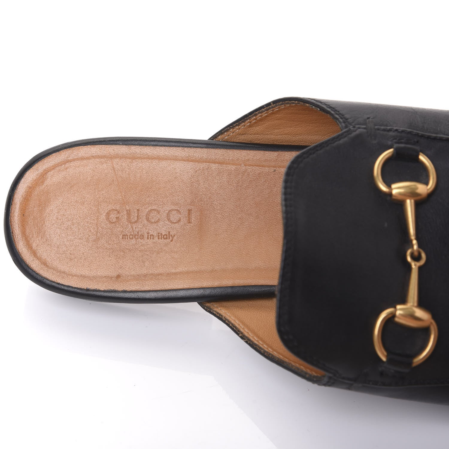 Gucci Calfskin Womens Princetown Slippers 38.5 Black 6 of 9