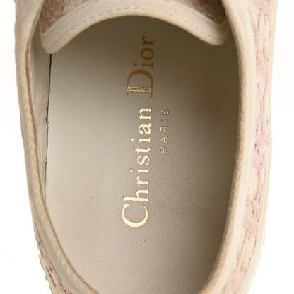 Christian Dior Canvas Oblique Walk'N'Dior  Low Top Sneakers 38.5 Powder Nude 7 of 11