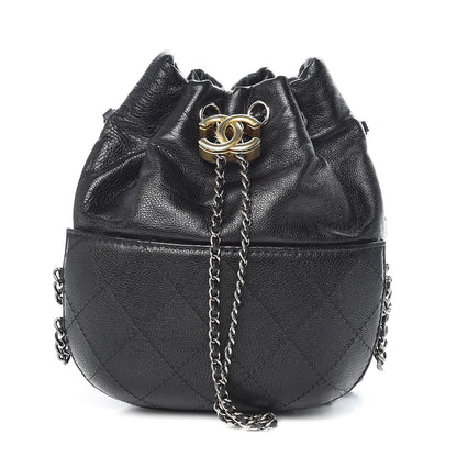 Chanel Calfskin Quilted Small Gabrielle Bucket Black 1 of 11