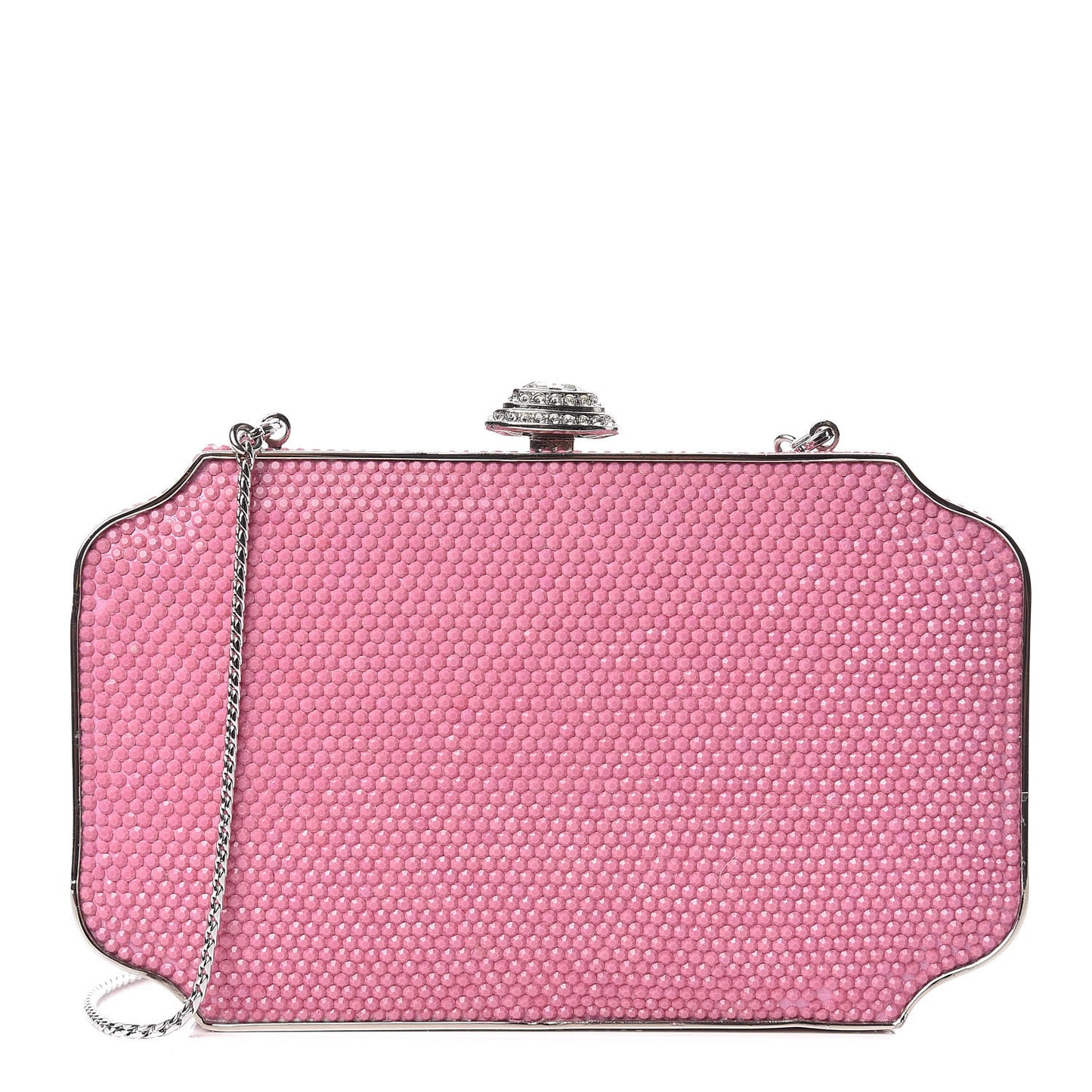 Swarovski Crystal Minaudiere Clutch Pink