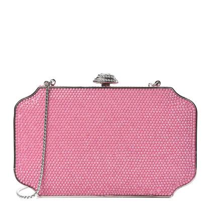 Judith Leiber Swarovski Crystal Minaudiere Clutch Pink 1 of 11