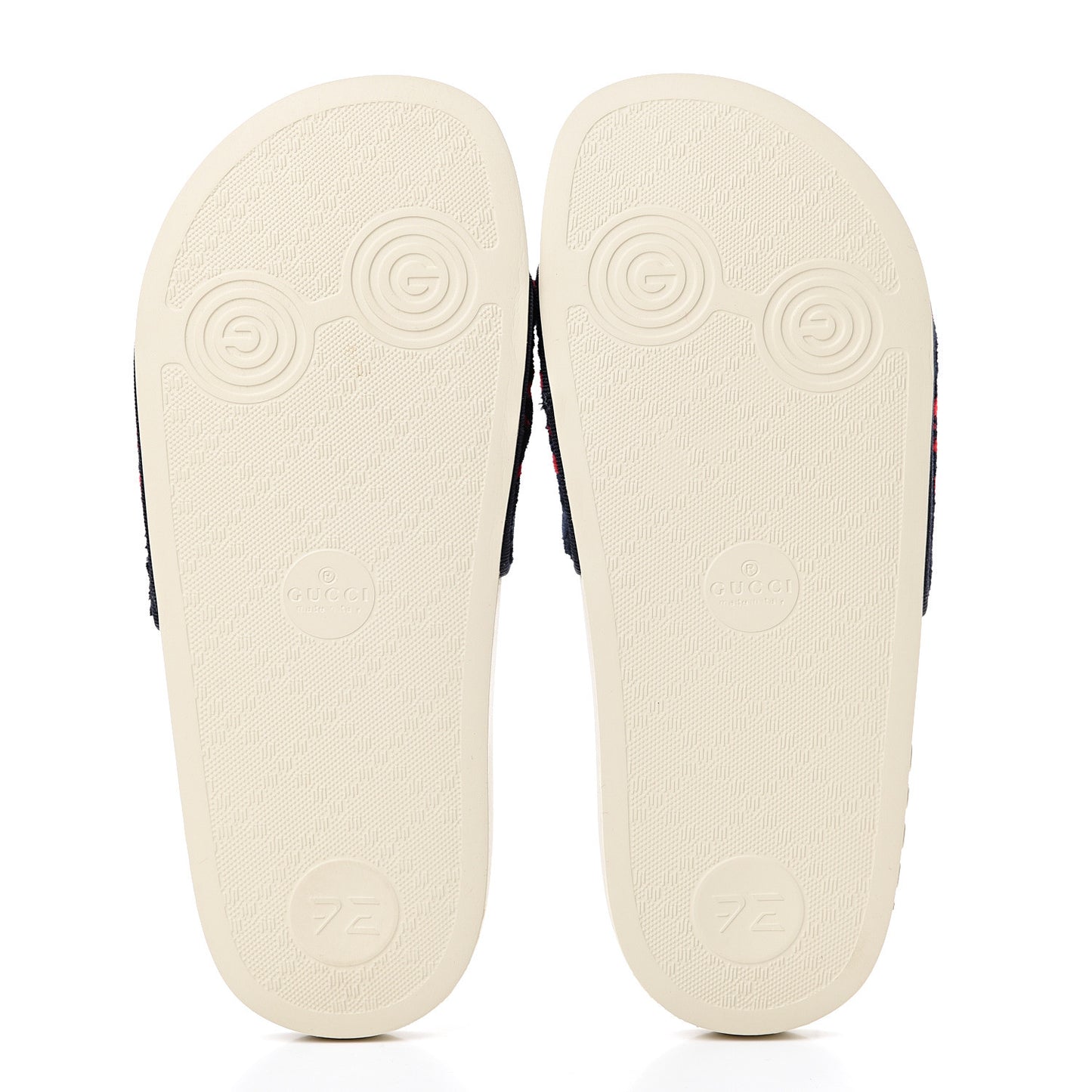 Terry Cloth GG Monogram Slide Sandals 35 Blue Red