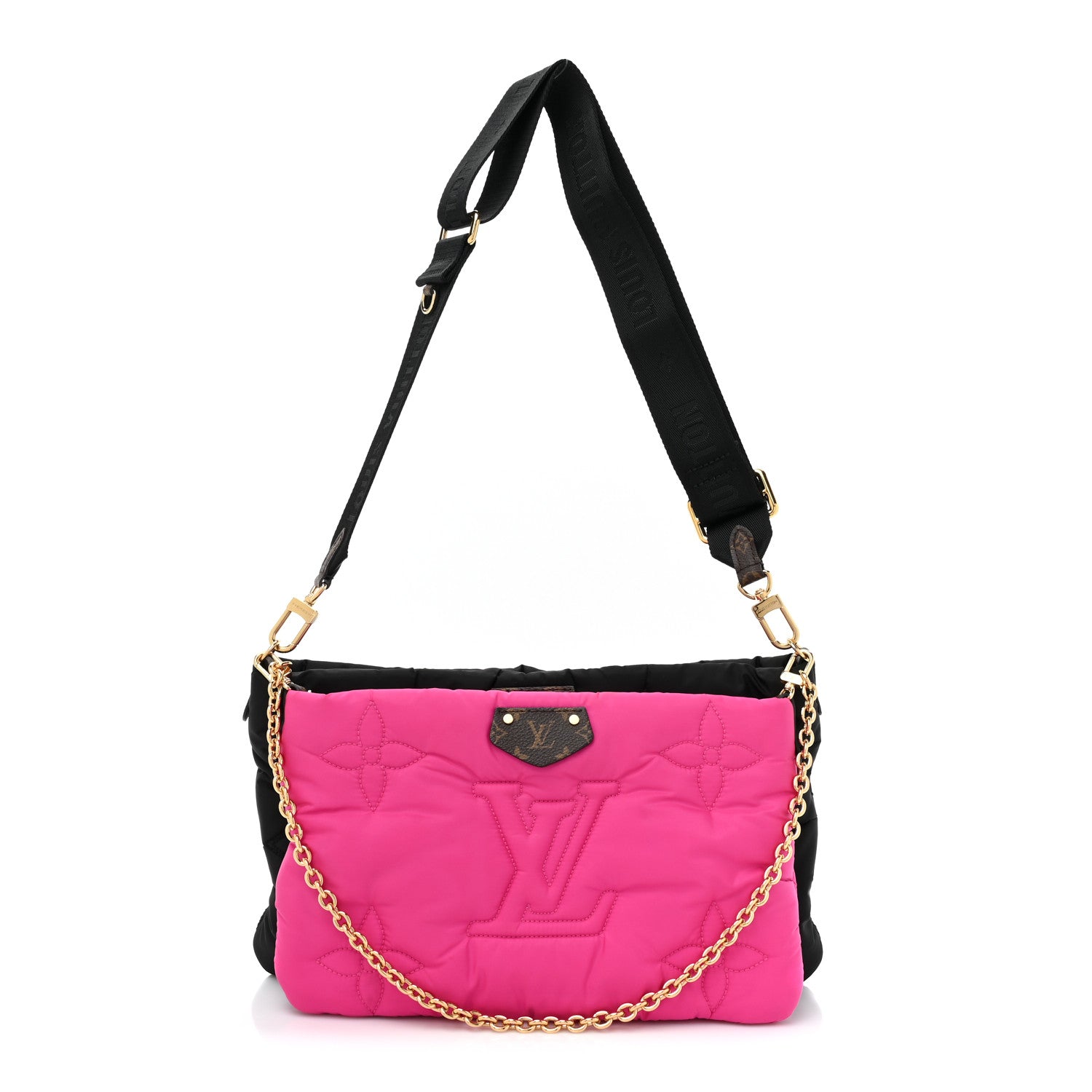 Louis Vuitton Econyl Monogram Pillow Maxi Multi Pochette Accessories Black Fuchsia 1 of 9
