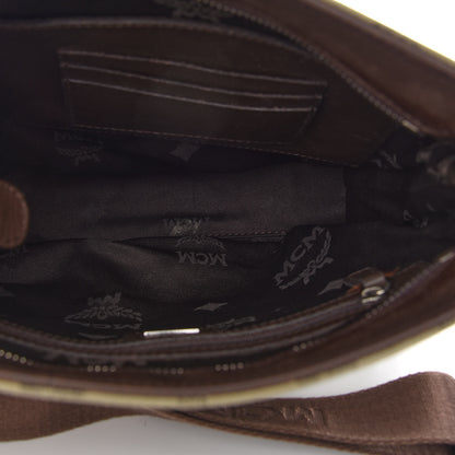 MCM Coated Canvas Messenger Bag Beige 7 of 9