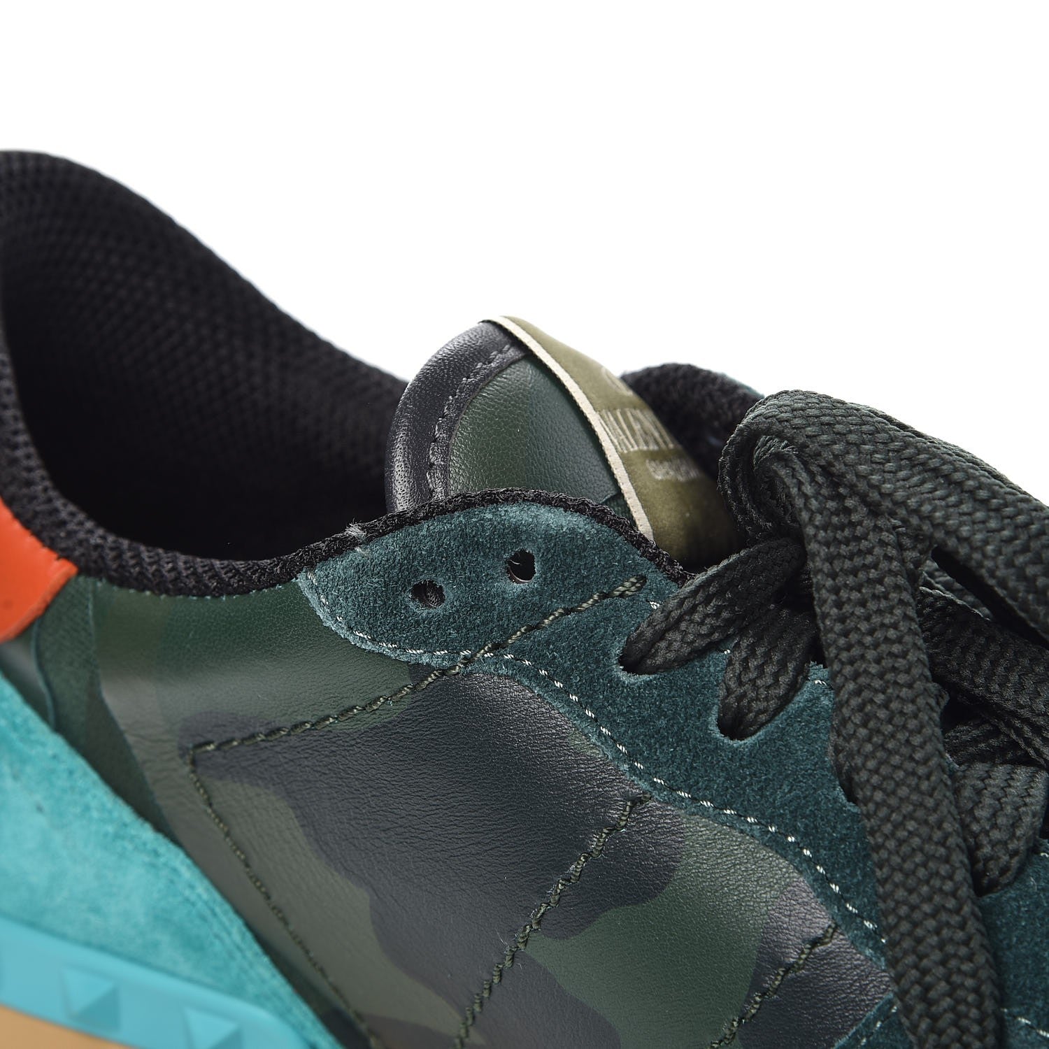 Valentino Garavani Nappa Suede Camouflage Rockrunner Sneakers 41.5 Multicolor 10 of 12
