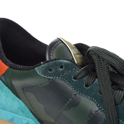 Valentino Garavani Nappa Suede Camouflage Rockrunner Sneakers 41.5 Multicolor 10 of 12