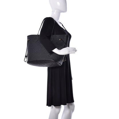 Louis Vuitton Empreinte Monogram Giant Neverfull MM Black 2 of 8