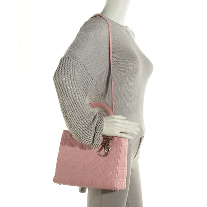 Christian Dior Lambskin Cannage Medium Lady Dior Pink 2 of 7