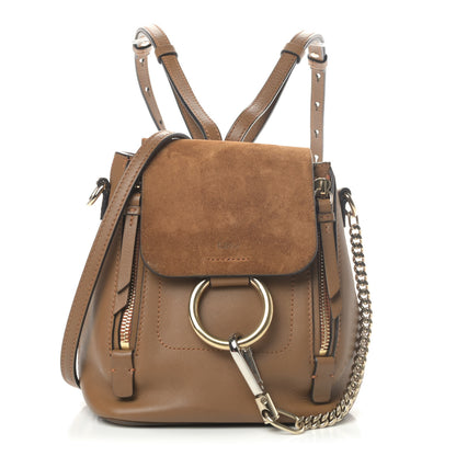 Chloe Suede Calfskin Mini Faye Backpack Nut 1 of 4