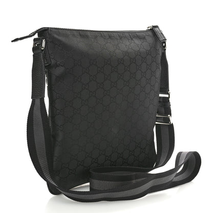 Gucci Nylon Monogram Small Flat Messenger Bag Black 3 of 10