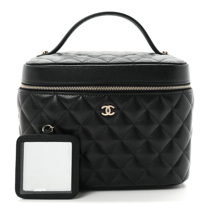 Chanel Caviar Quilted Large Vanity Pouch Black 3 of 9