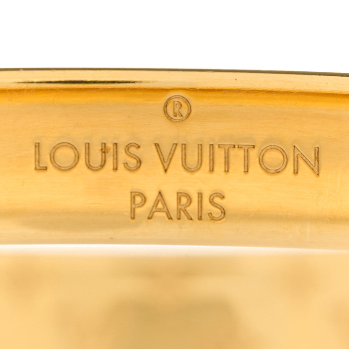 Louis Vuitton Brass Monogram Nanogram Cuff M Gold 3 of 4